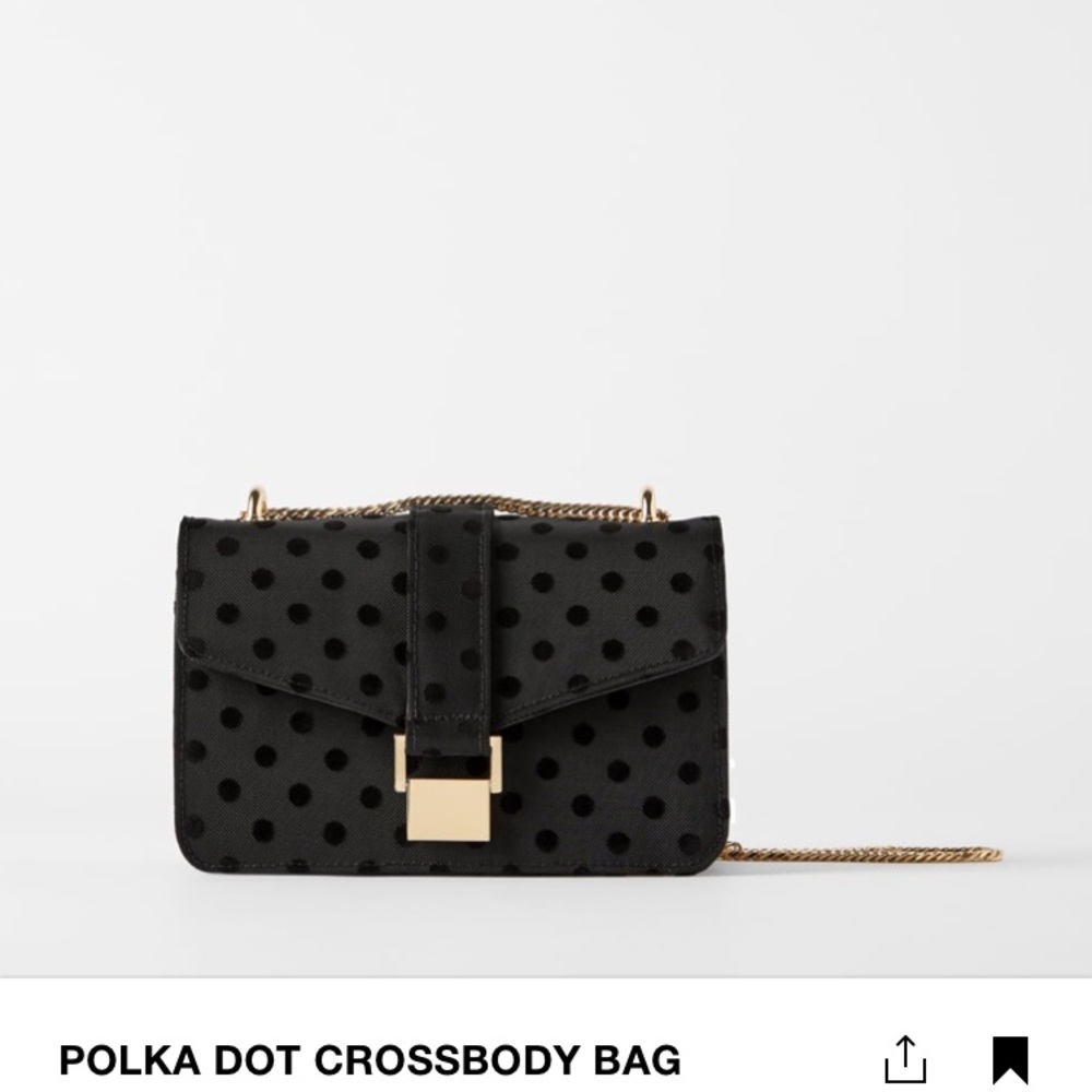Zara Polka Dot Crossbody Bag - Picture 1 of 5